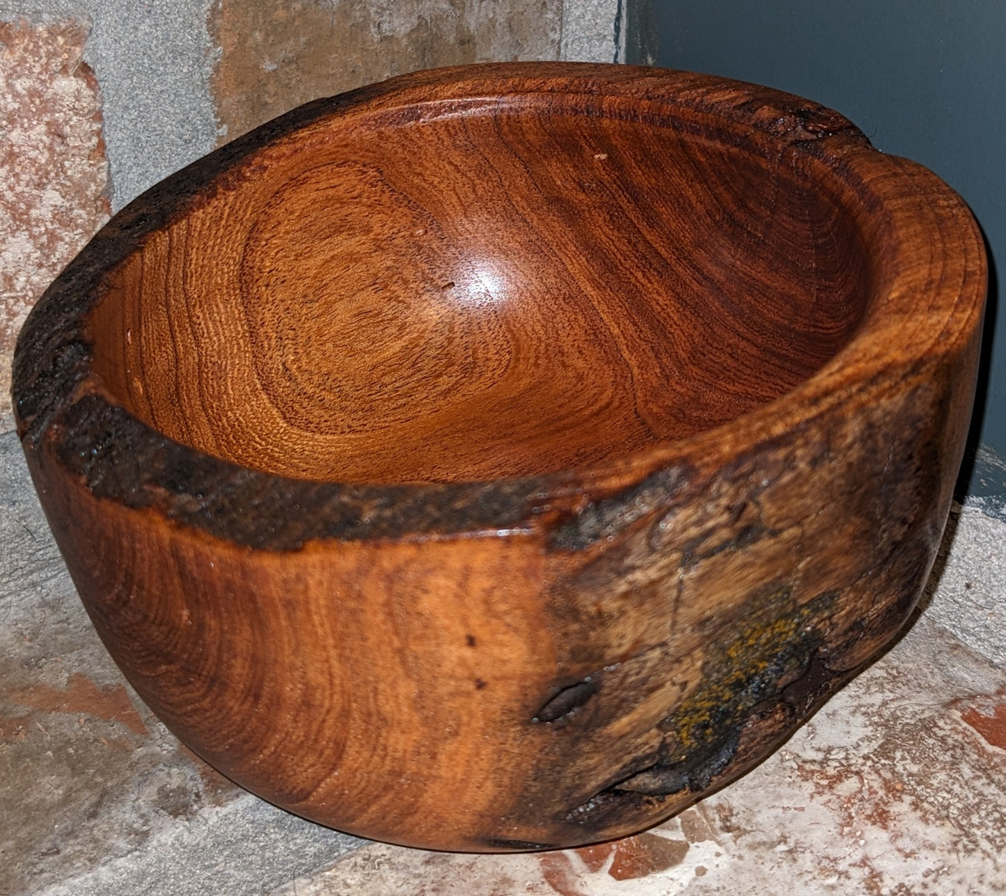 Live Edge Wood Turned Mesquite Bowl