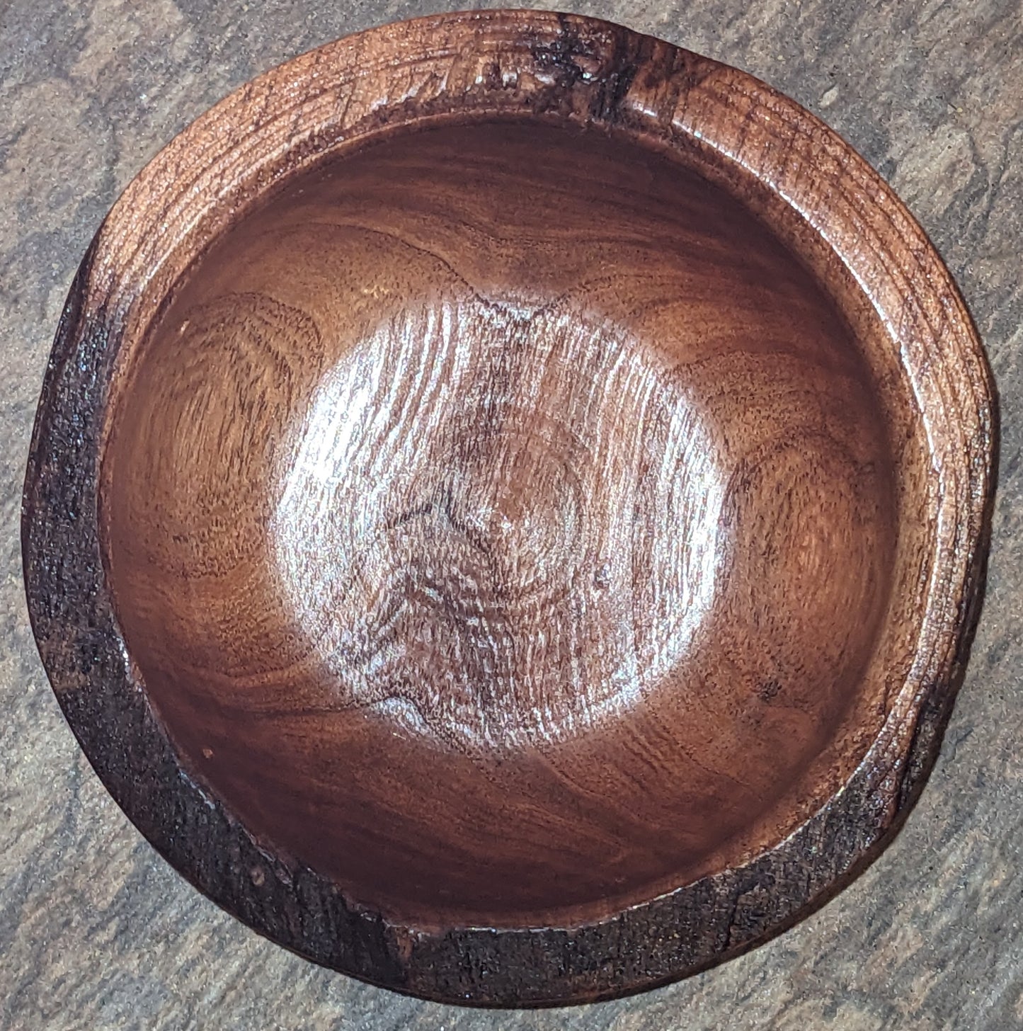 Live Edge Wood Turned Mesquite Bowl
