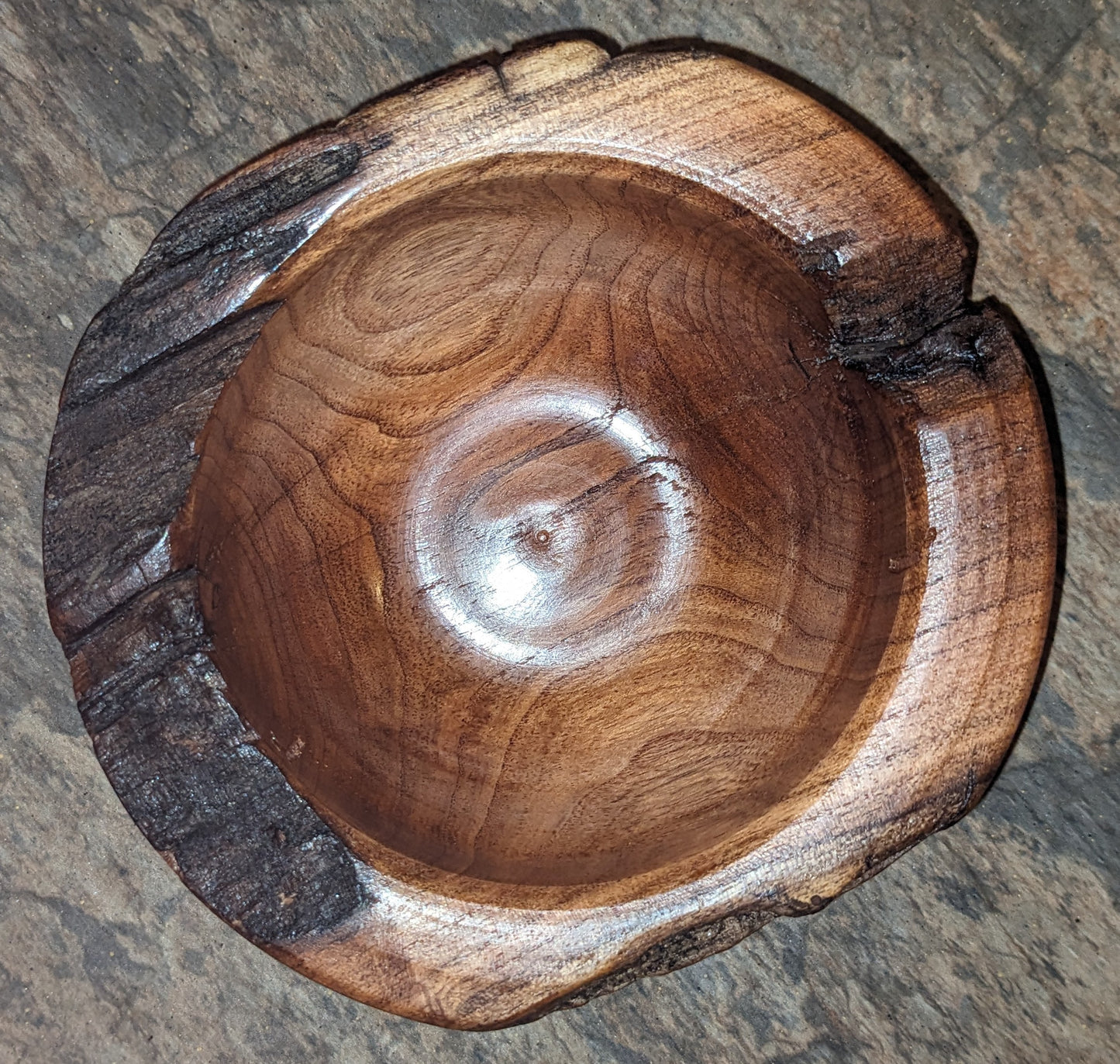 Live Edge Heavy Duty Wood Turned Mesquite Bowl | Food Safe