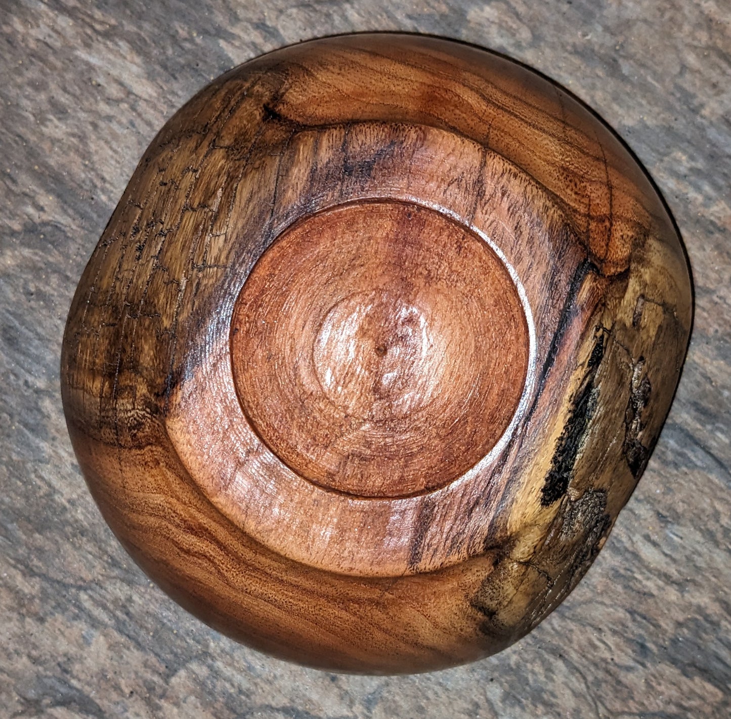 Live Edge Heavy Duty Wood Turned Mesquite Bowl | Food Safe