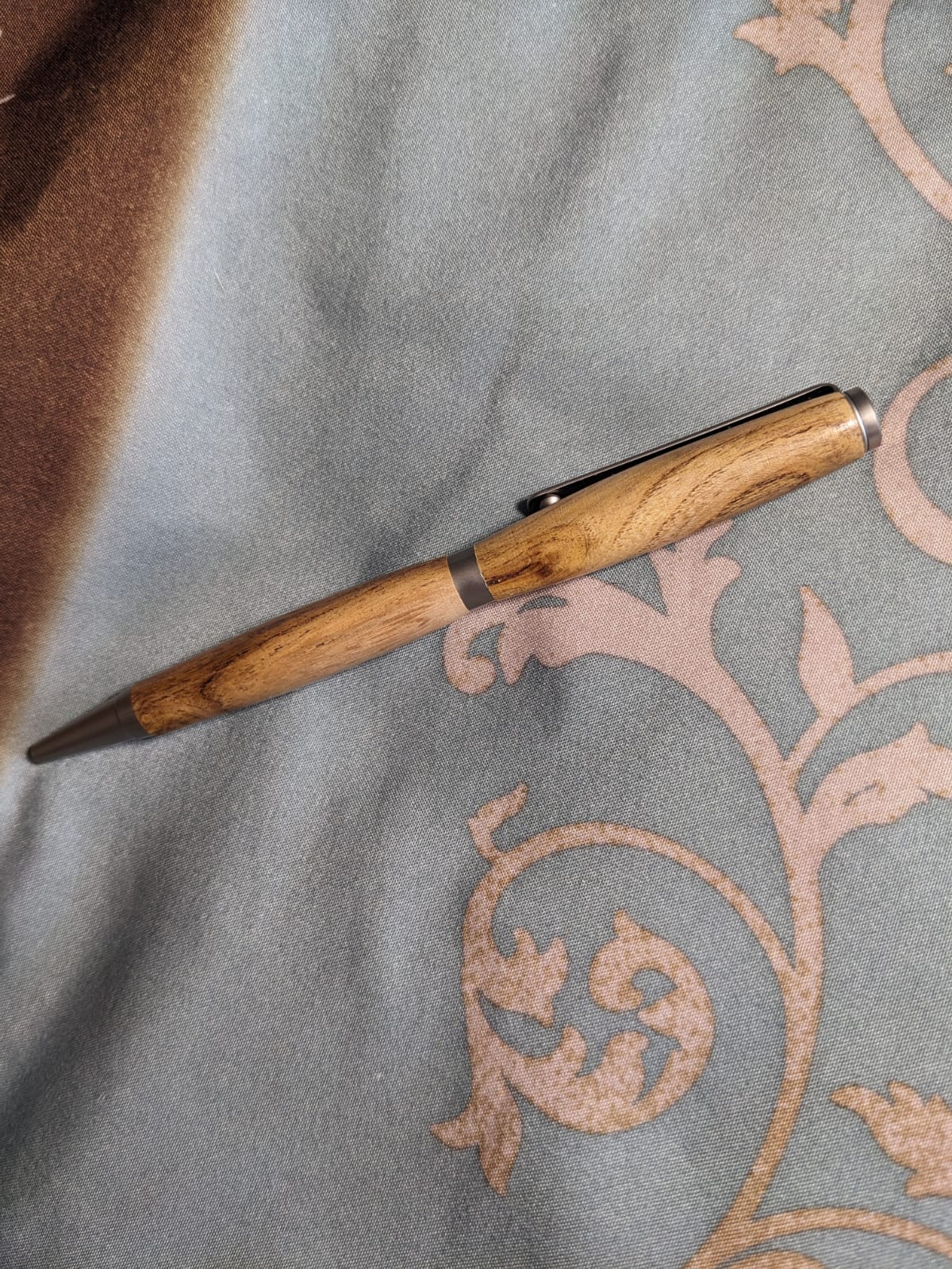 Wood Turned Mesquite Nickel Pen