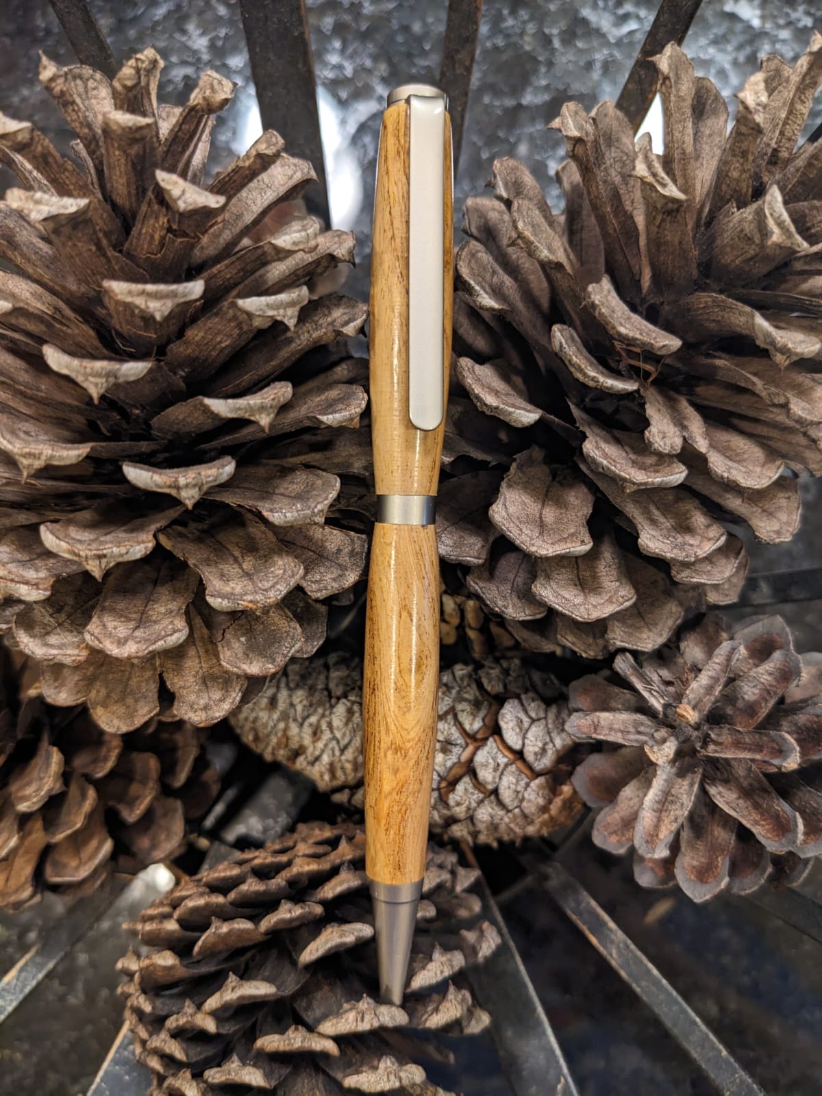 Wood Turned Mesquite Nickel Pen