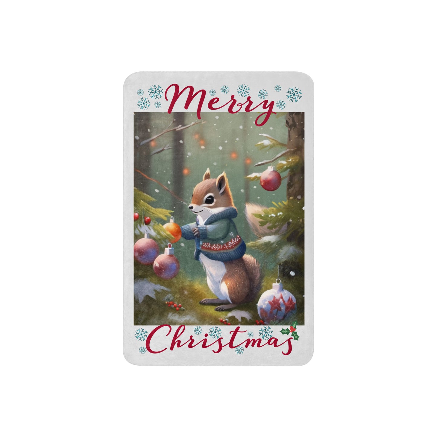 Woodland Christmas Sherpa Blanket - The Carothers Guild